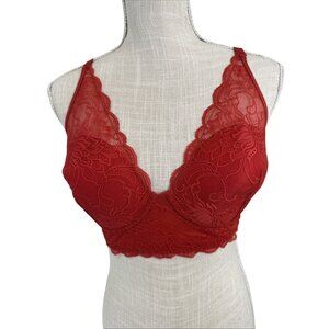 Maidenform Red Lace Bra With Versatile Detachable Straps 36D